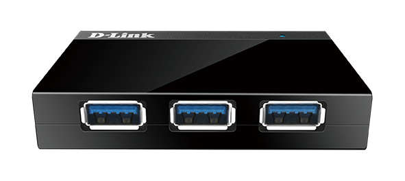 D-LINK DUB-1340 4-Port USB 3.0 Hub bis zu 5 Gbit/s zur Erweiterung von PC/Laptop mit vier USB 3.0 Ports inkl. Steckernetzteil
