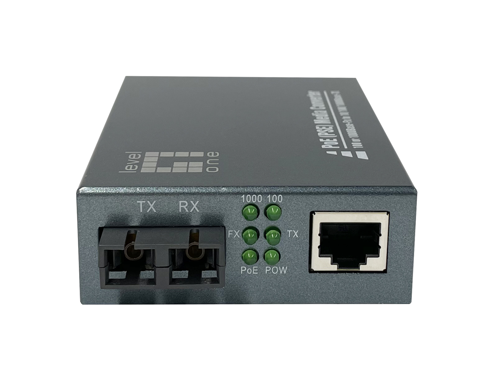LevelOne Media Konverter RJ45->SC GE MM PoE 30W 850nm 500m