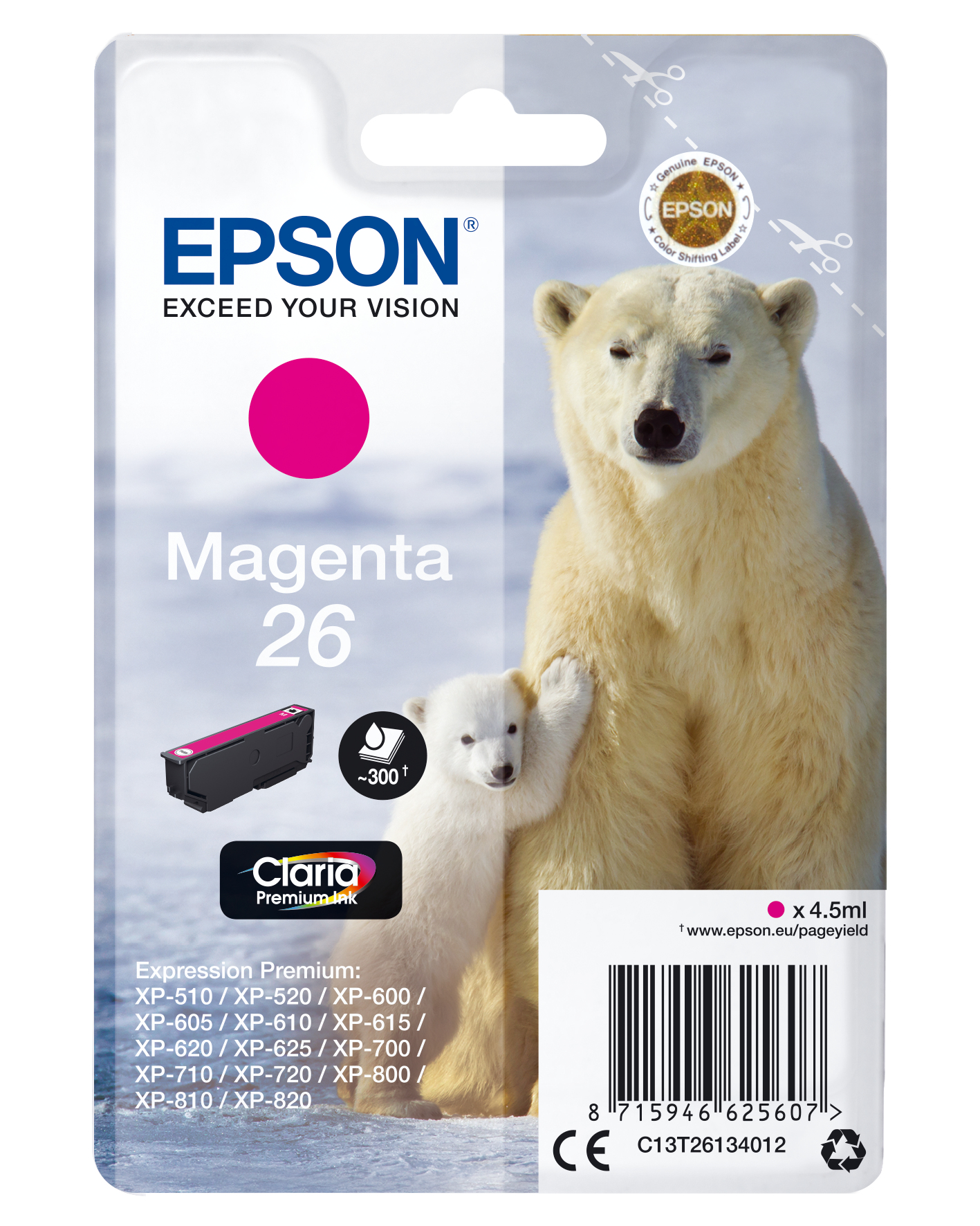 EPSON 26 / T2613 (Eisbär) magenta Druckerpatrone