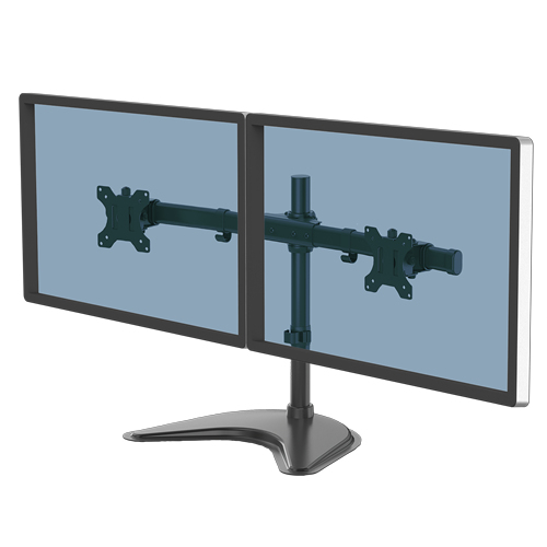 Fellowes Monitor-Halterung Seasa 8043701 schwarz für 2 Monitore, Tischständer