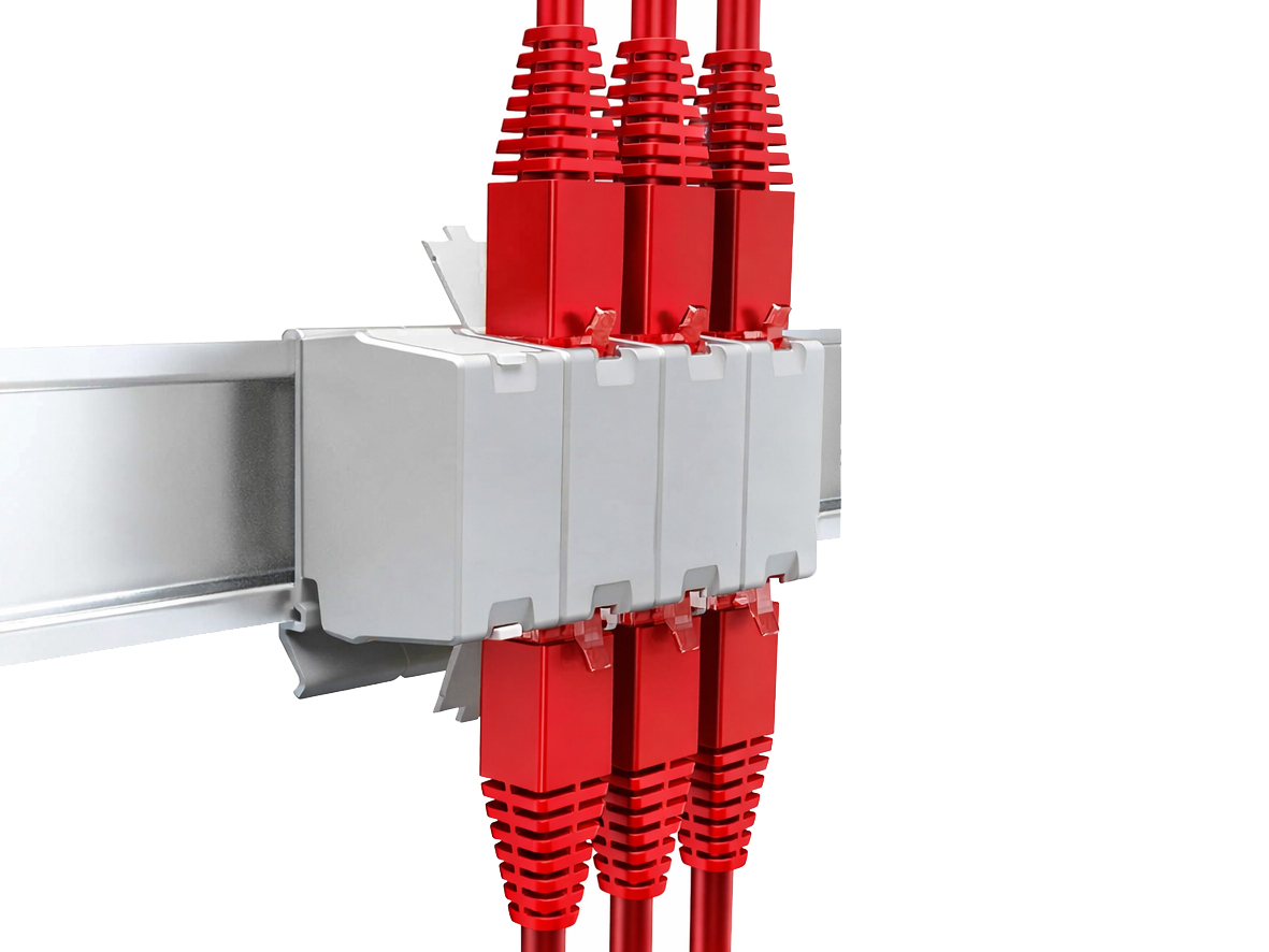 Equip Keystone-Koppler geschirmt Cat6A 1xRJ45 DIN gr