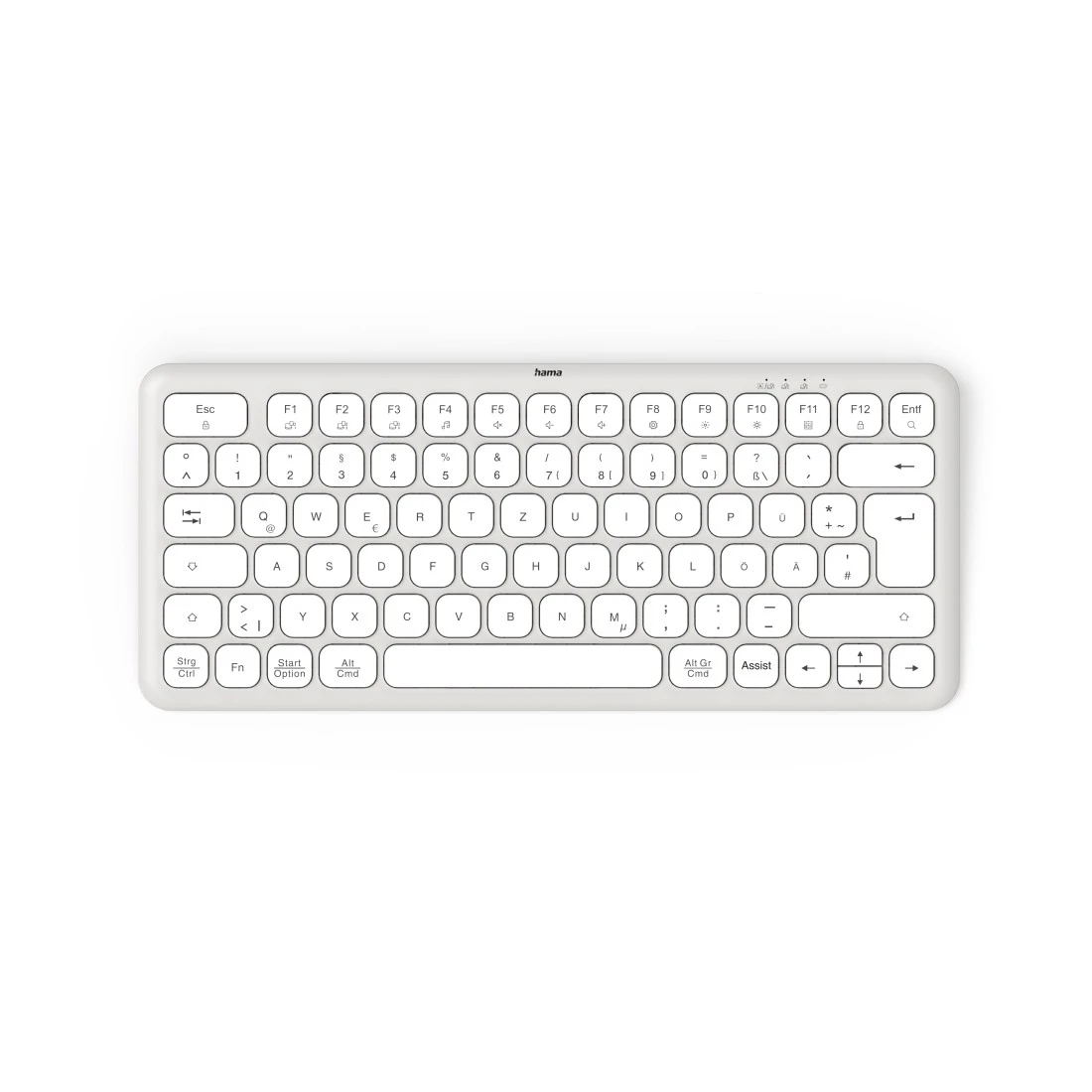 hama WK-500 Tastatur kabellos weiß