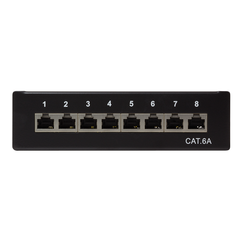 Logilink Patchpanel Cat.6A Tisch/Wand 8-port, Schwarz