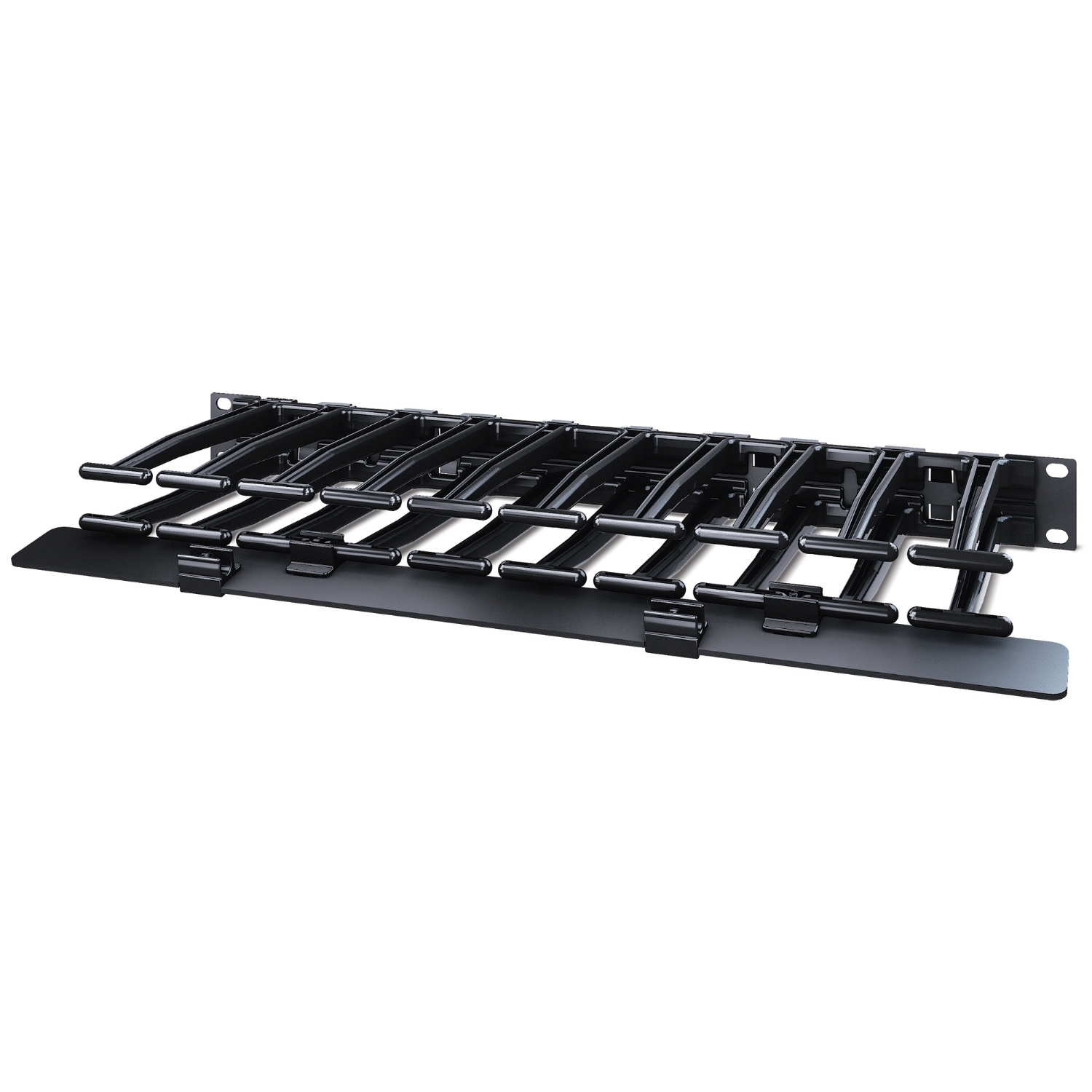 APC Horizontal Cable Manager Single-Sided with Cover Rack cable management panel with cover Black 1U TAA Compliant