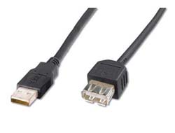 USB EXT CABLE A 3.0M USB 2.0 SUITABLE BL