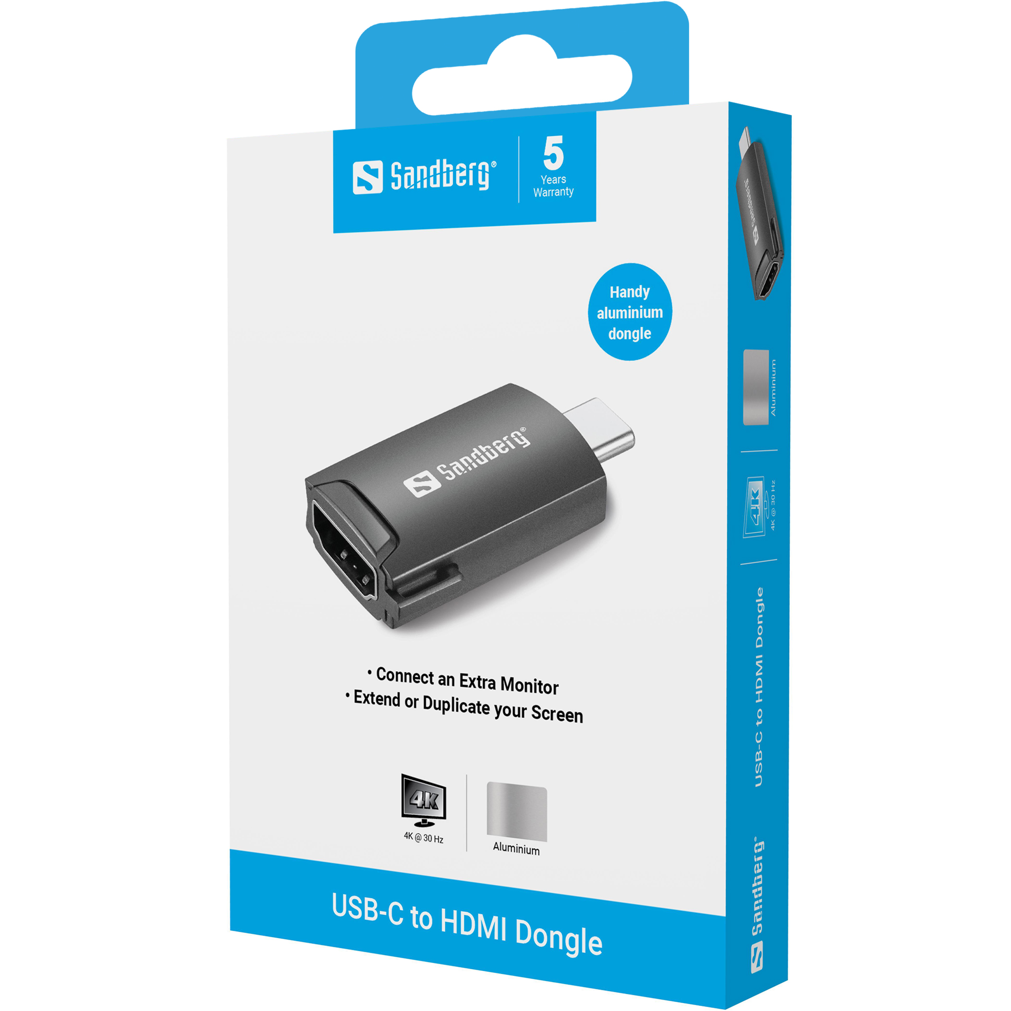 SANDBERG USB-C to HDMI 4K30Hz Dongle