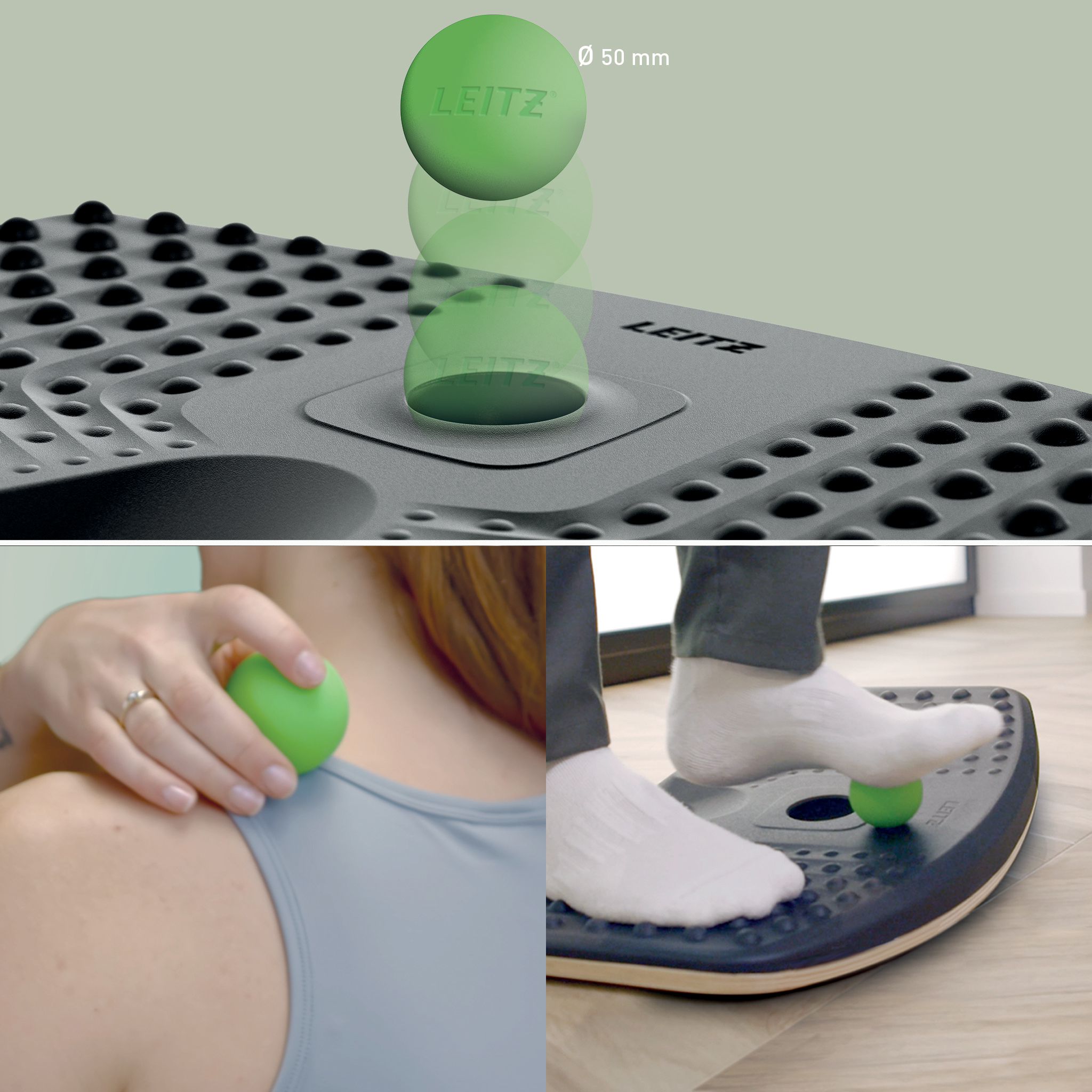 LEITZ Ergo Active Balance-Board dunkelgrau 54,0 x 31,0 x 6,5 cm