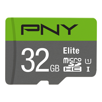 PNY Micro SD Card Elite 32GB HC Class 10 UHS I U1 SD adapter