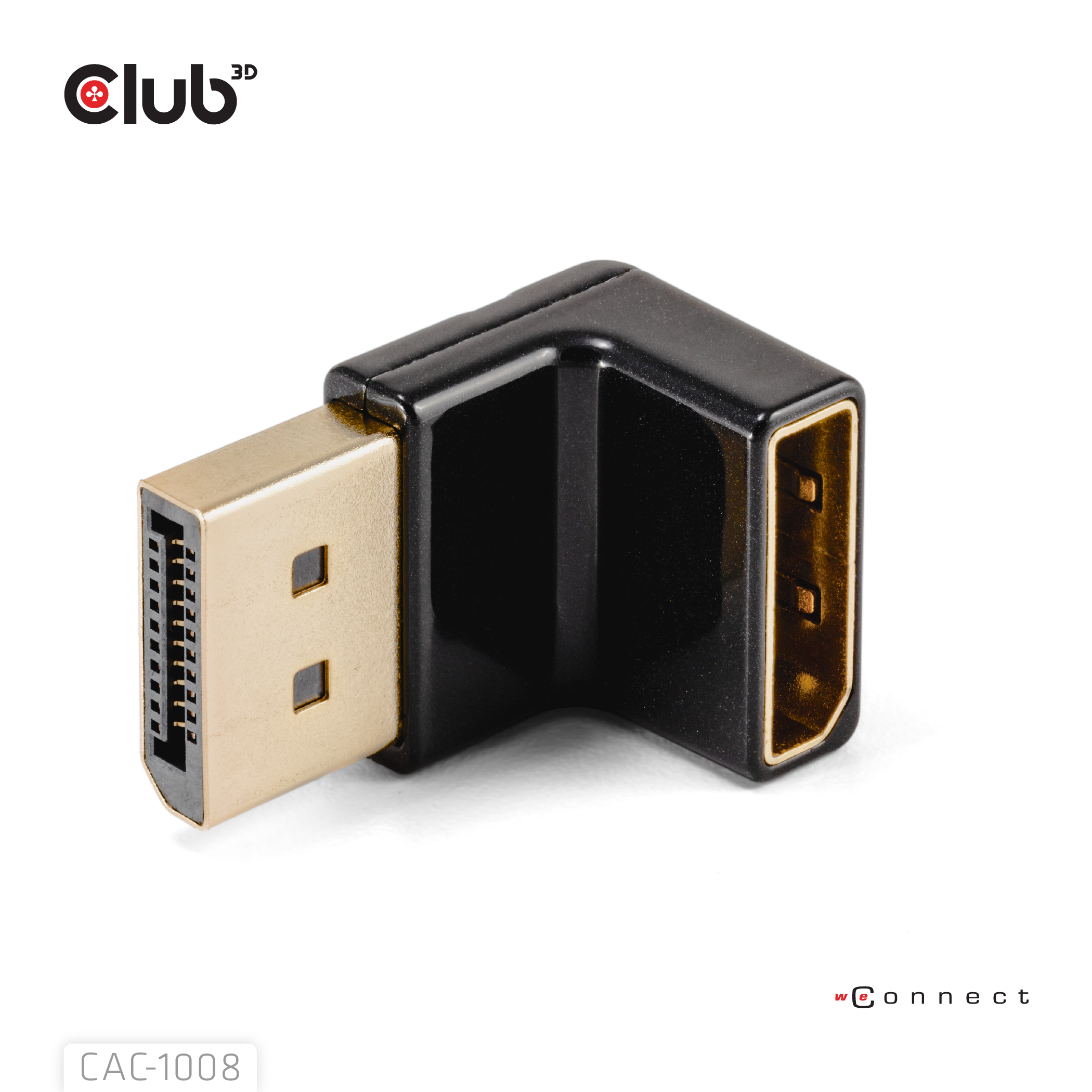 Club3D Adapter DP > DP 1.4 90° abgewinkelt 4K@120Hz St/Bu retail