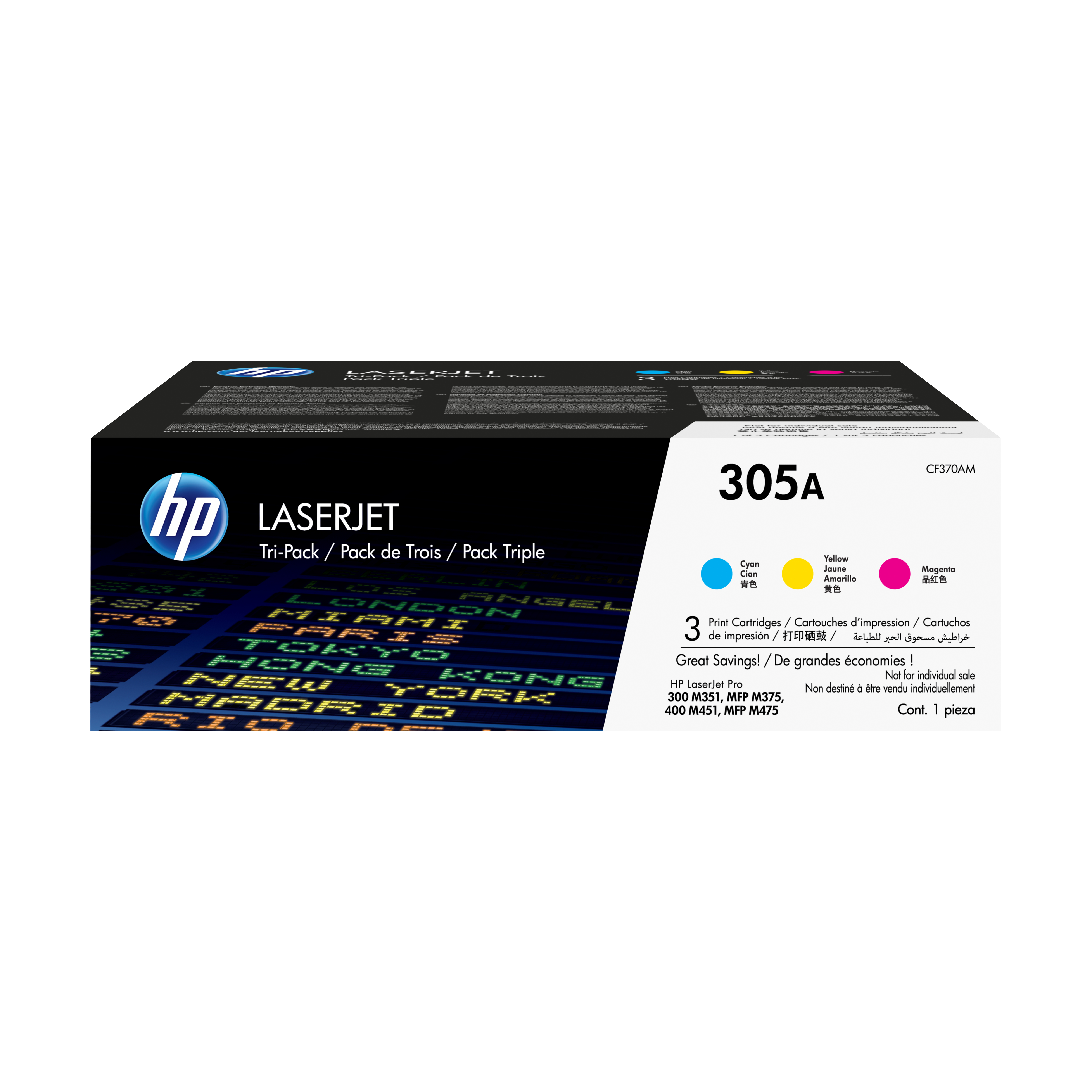 HP 305A 3x Dreifarbig LaserJet Tonerpatrone