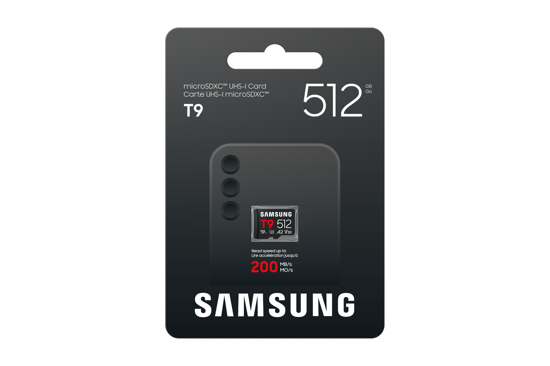 SAMSUNG T9 microSD Speicherkarte 512GB bis zu 200 MB/s Lesen und 130 MB/s Schreiben