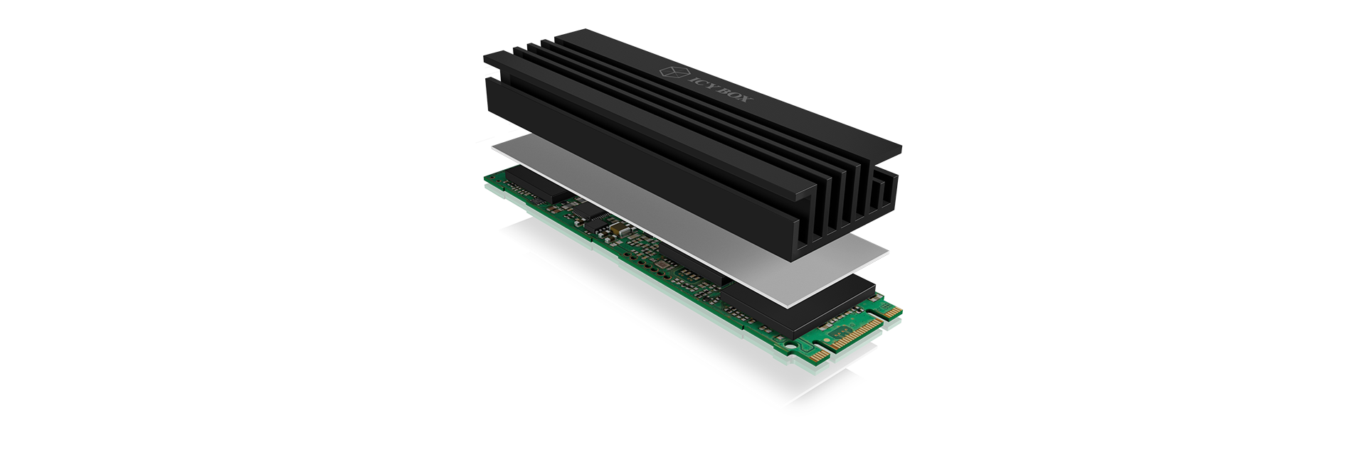 Kühlkörper IcyBox SSD M.2 IB-M2HS-70 black retail