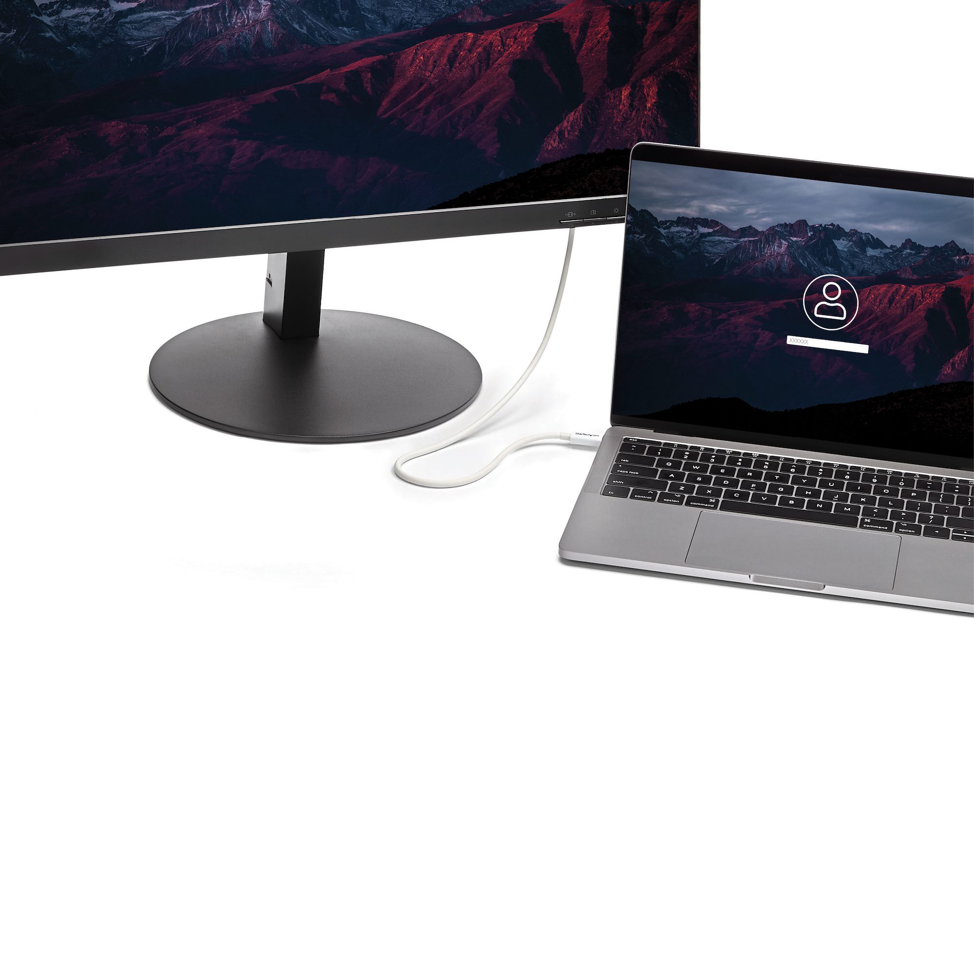 STARTECH.COM Thunderbolt 3 Cable - 40Gbps - 0.5m - White - Thunderbolt USB and DisplayPort Compatible