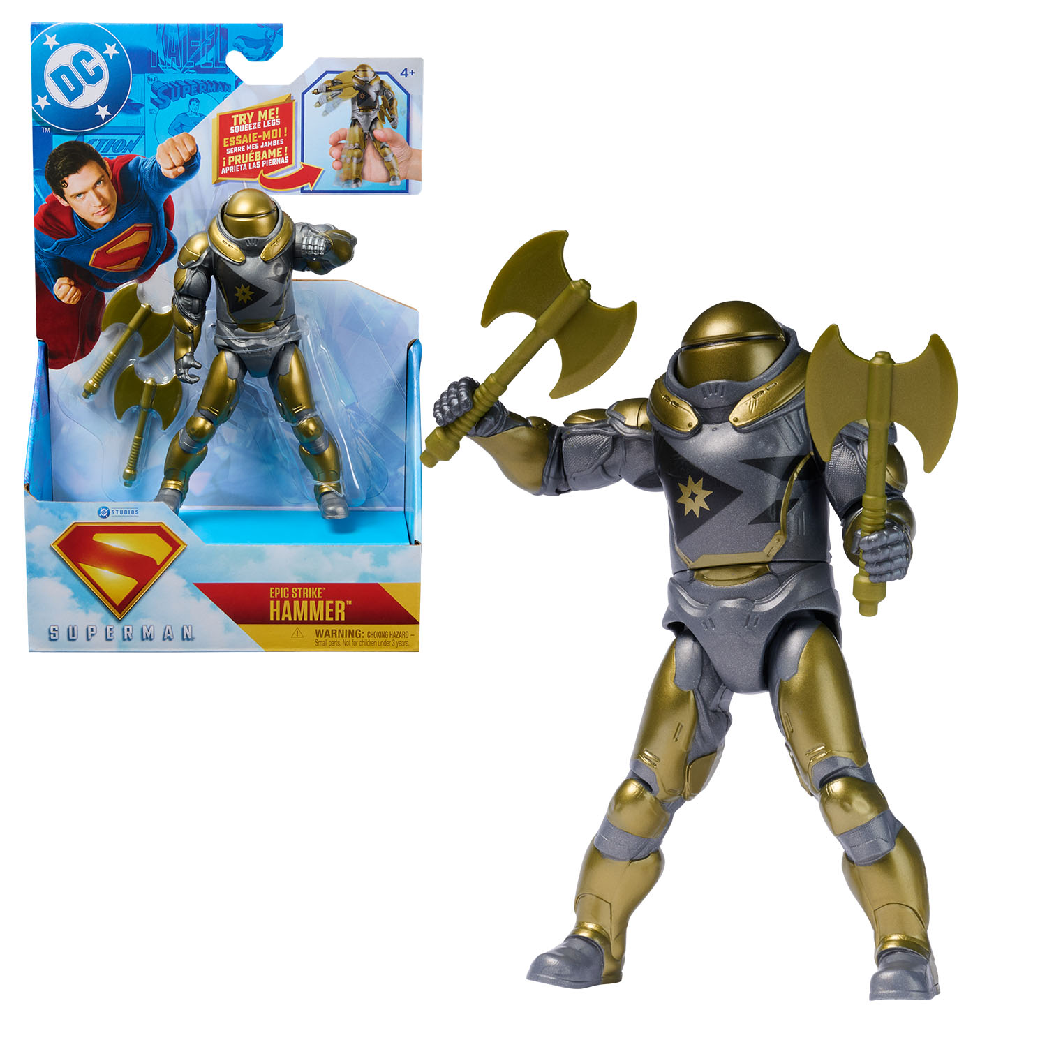 Superman - 15 cm The Hammer Deluxe Action-Figur, Spielfigur
