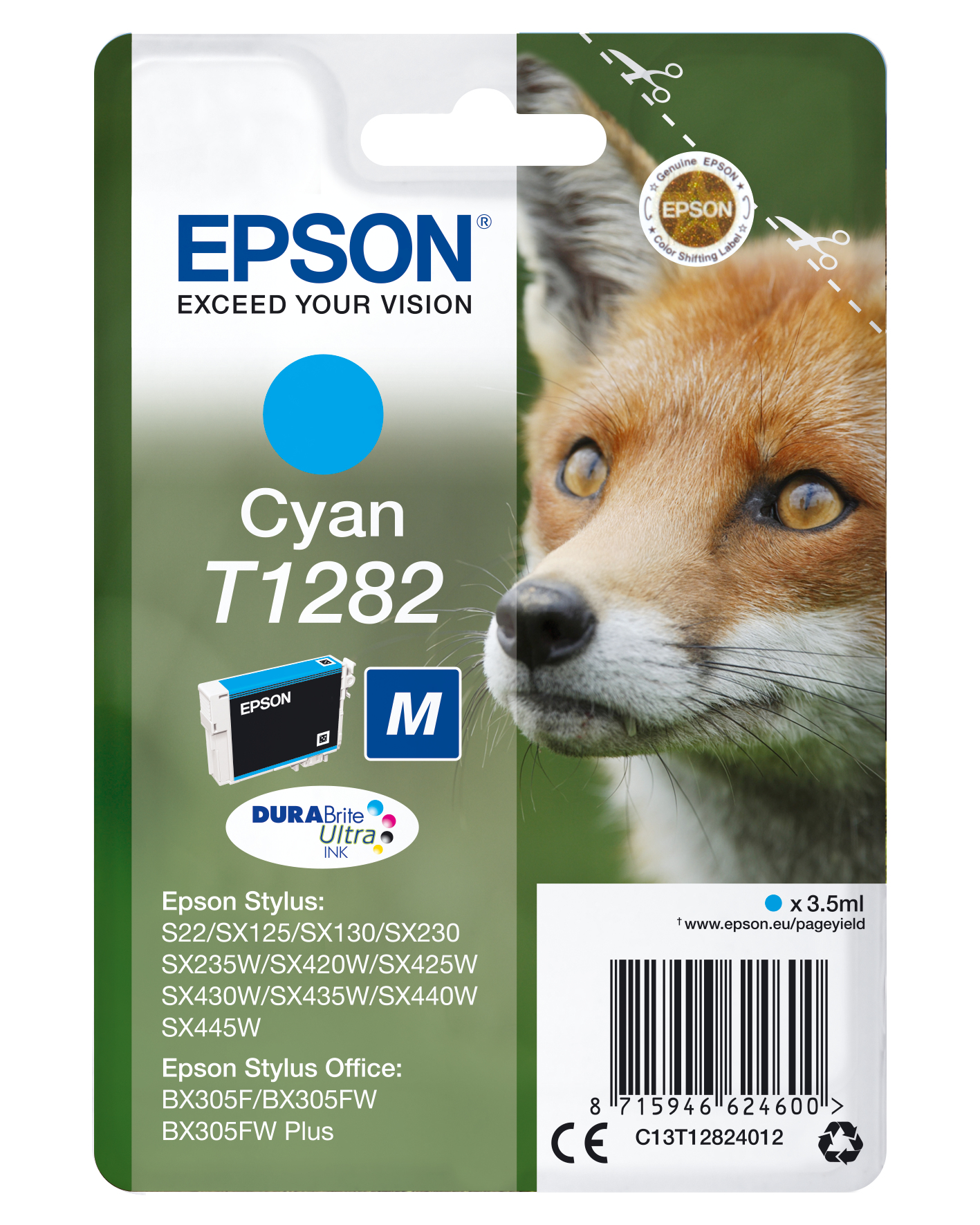 EPSON T1282M (Fuchs) cyan Druckerpatrone