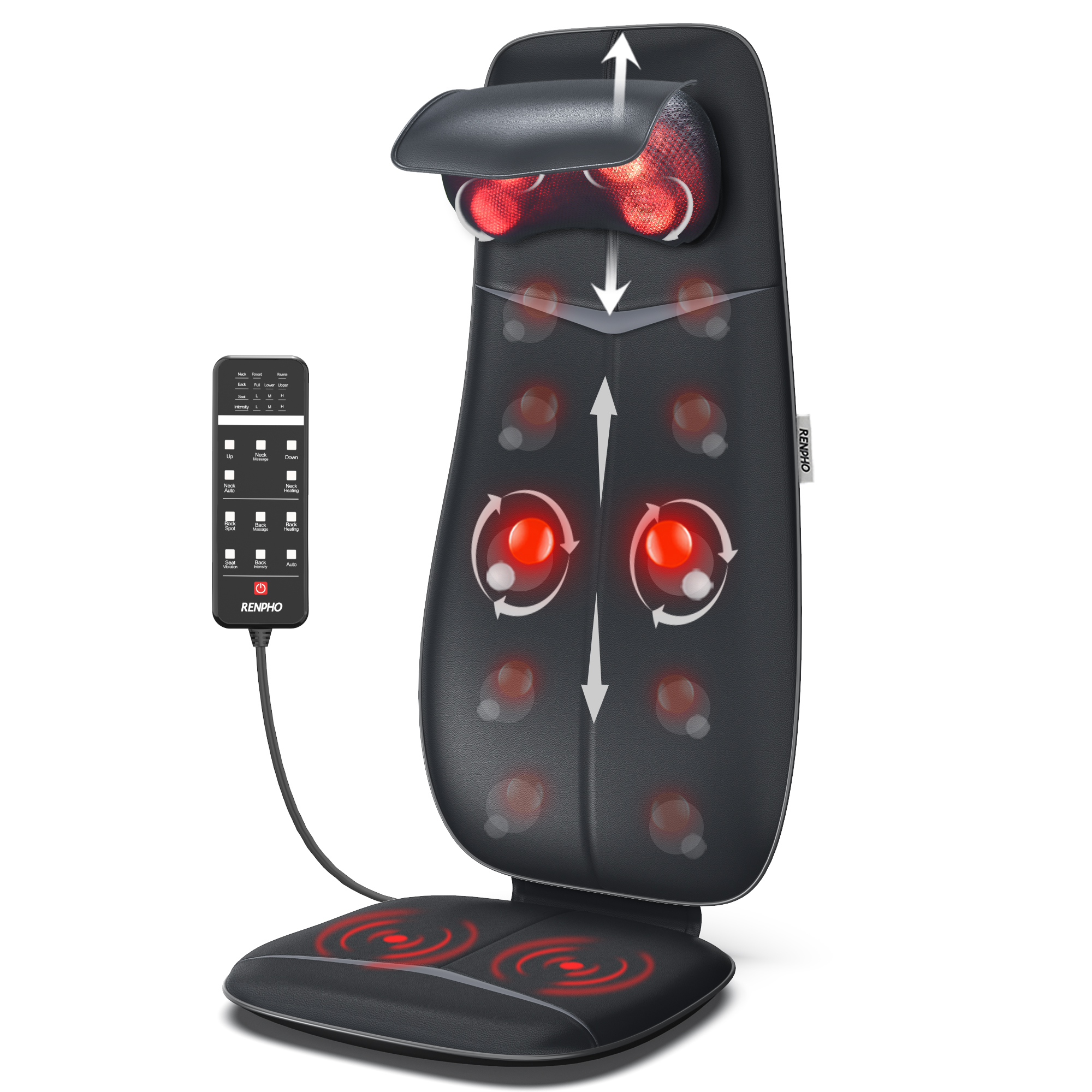 RENPHO Neck & Back Massage Cushion S BM076 Black