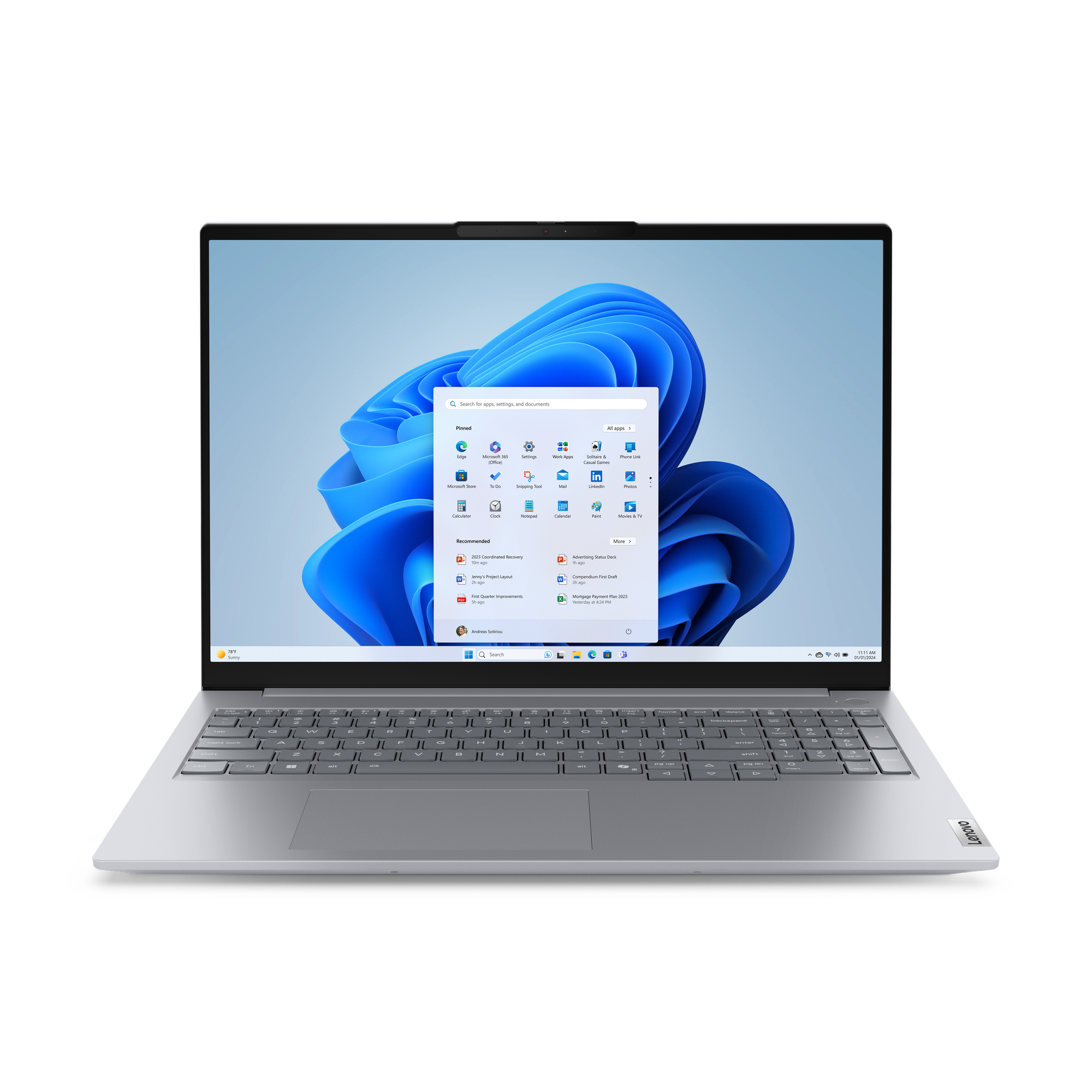 LENOVO ThinkBook 16 G8 Intel Core Ultra 5 225U 40,64cm 16Zoll WUXGA 32GB 1TB SSD UMA W11P No WWAN Arctic Grey ToPSeller