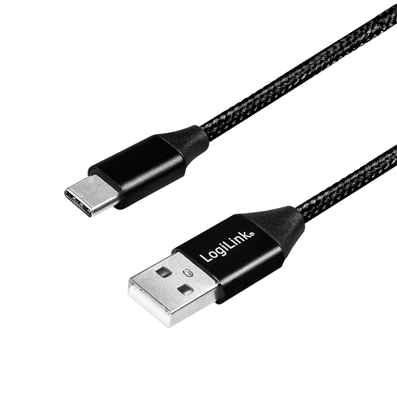 LogiLink USB 2.0-Kabel USB/USB-C 30cm schwarz