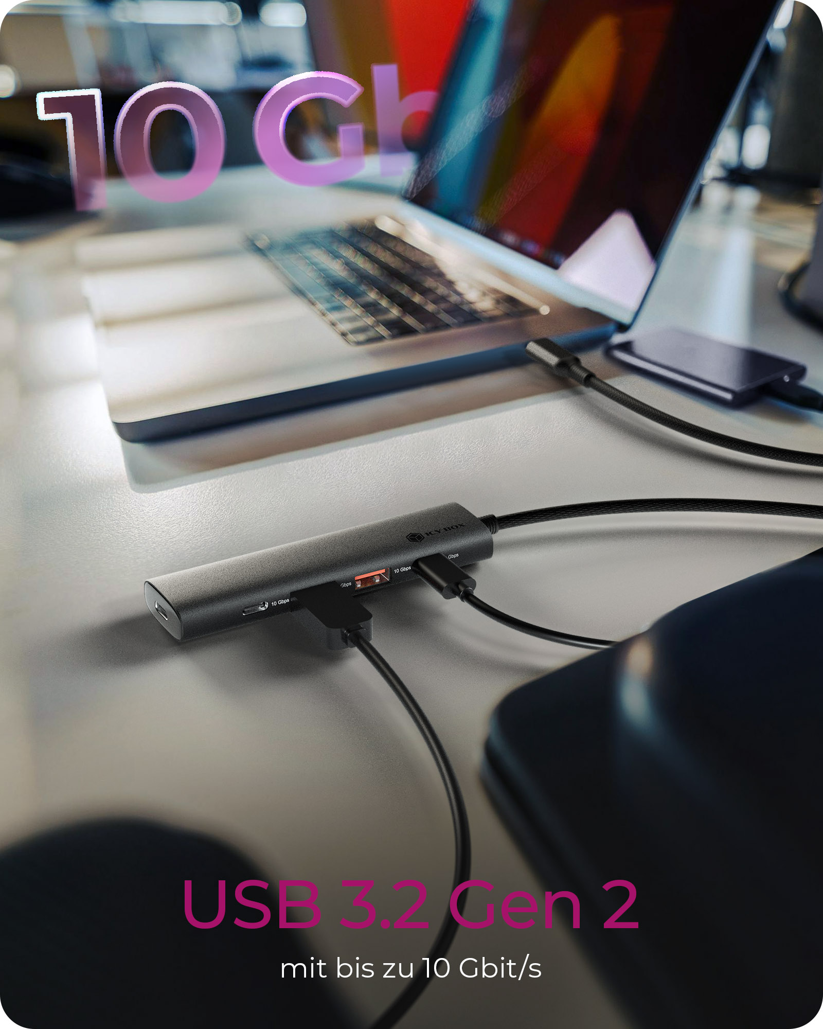 Hub 4-Port IcyBox USB 3.2 IB-Hub1437-CPD