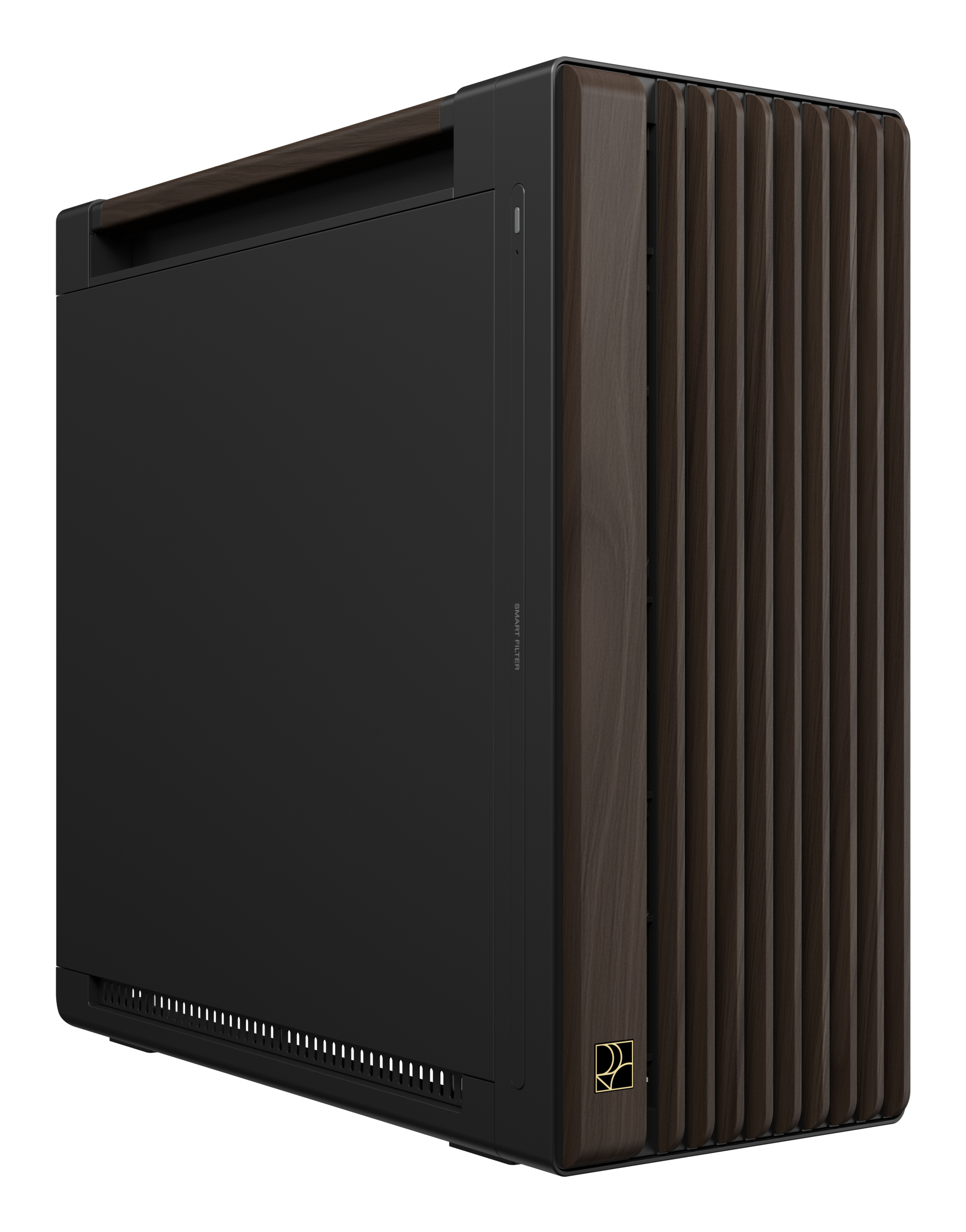 PROART PA602 WALNUT WOOD METAL PWM MODERN BLACK, Tower-Gehäuse