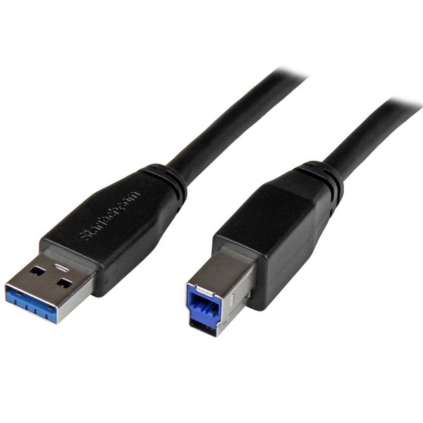 STARTECH.COM 10m Aktives USB 3.0 USB-A auf USB-B Kabel - USB A zu USB B Anschlusskabel - USB 3.1 Gen 1 (5 Gbit/s)