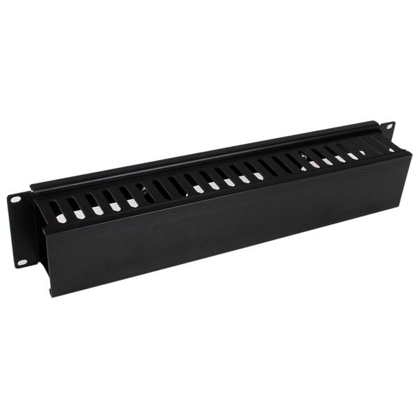 StarTech.com CMDUCT2U Horizontaler 2HE Kabelkanal mit Abdeckung Schwarz