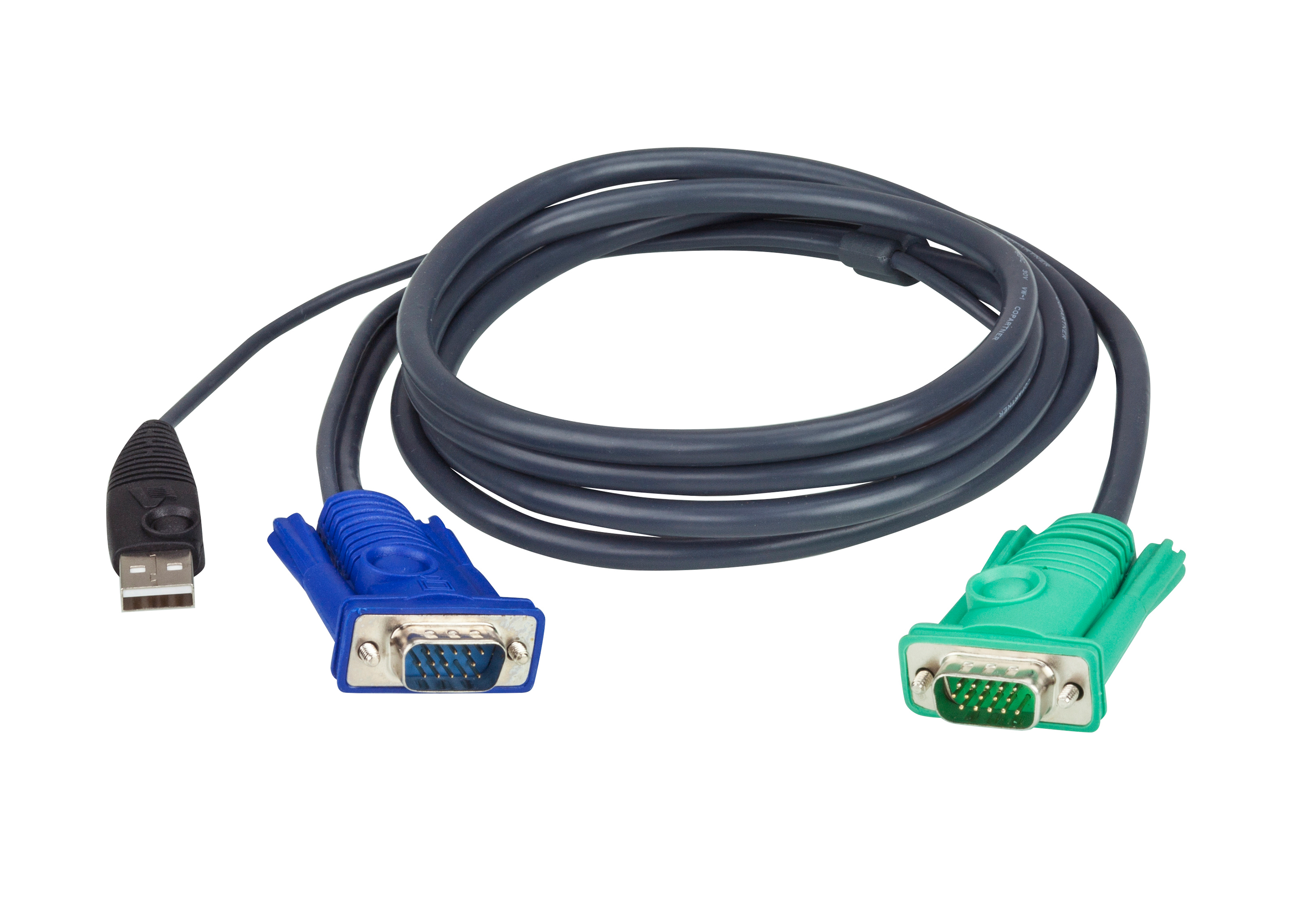 ATEN 2L-5203U KVM-Kabel VGA USB schwarz 3m