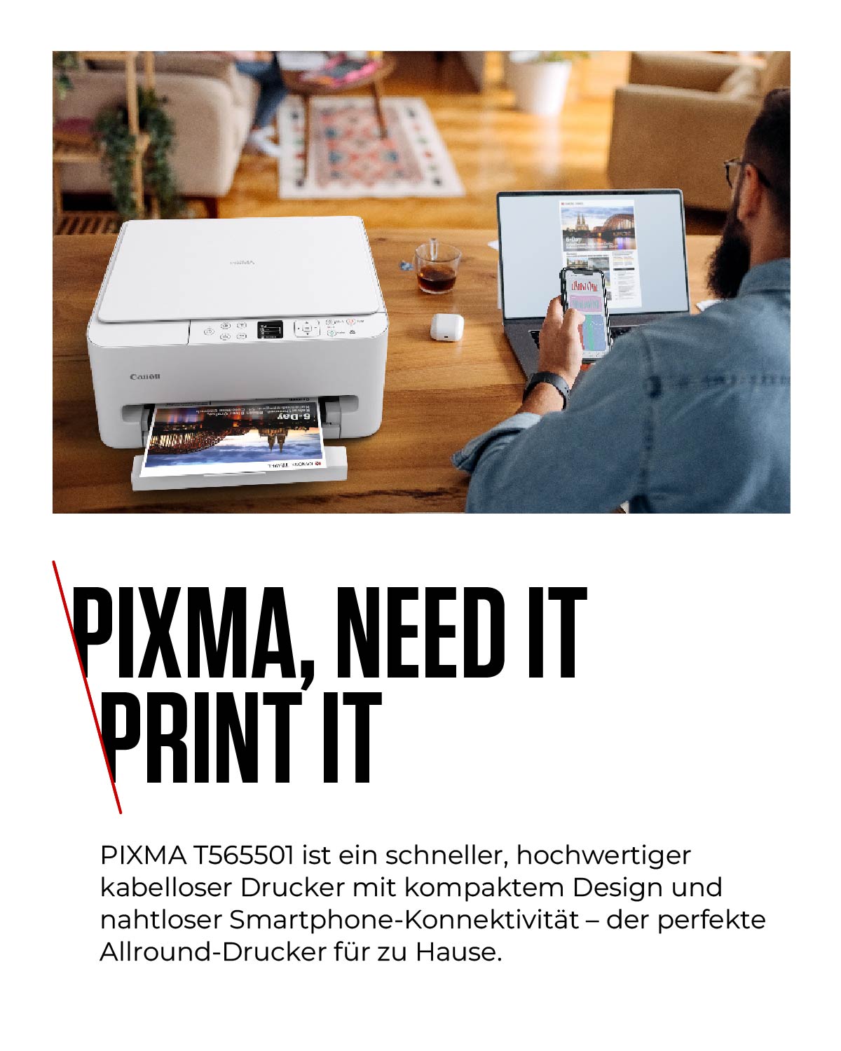 CANON PIXMA TS6550i A4 3in1 MFP Printer weiss Duplex 14ppm