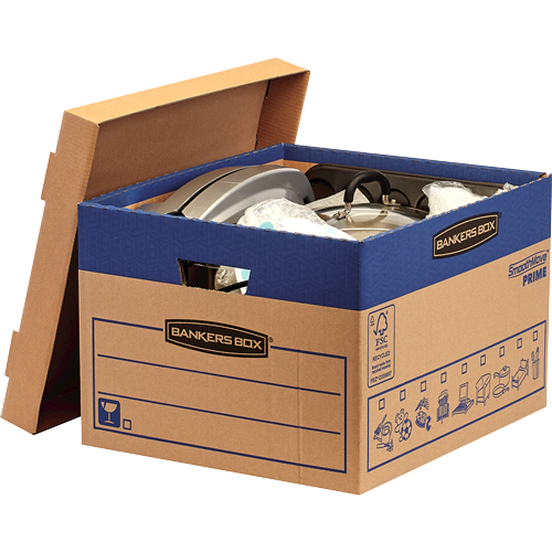 Bankers Box Umzugskartons SmoothMove Prime 44,5 x 38,7 x 29,4 cm, 10 St.
