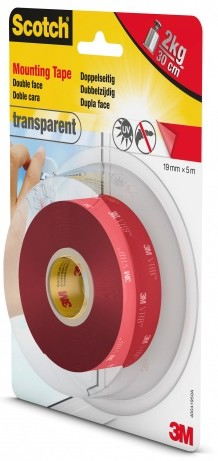 Scotch FIX™ TRANSPARENT doppelseitiges Klebeband 19,0 mm x 5,0 m, 1 Rolle