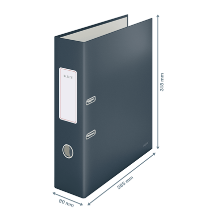 LEITZ Cosy Soft-Touch Ordner samtgrau Karton 8,0 cm DIN A4, 1 St.