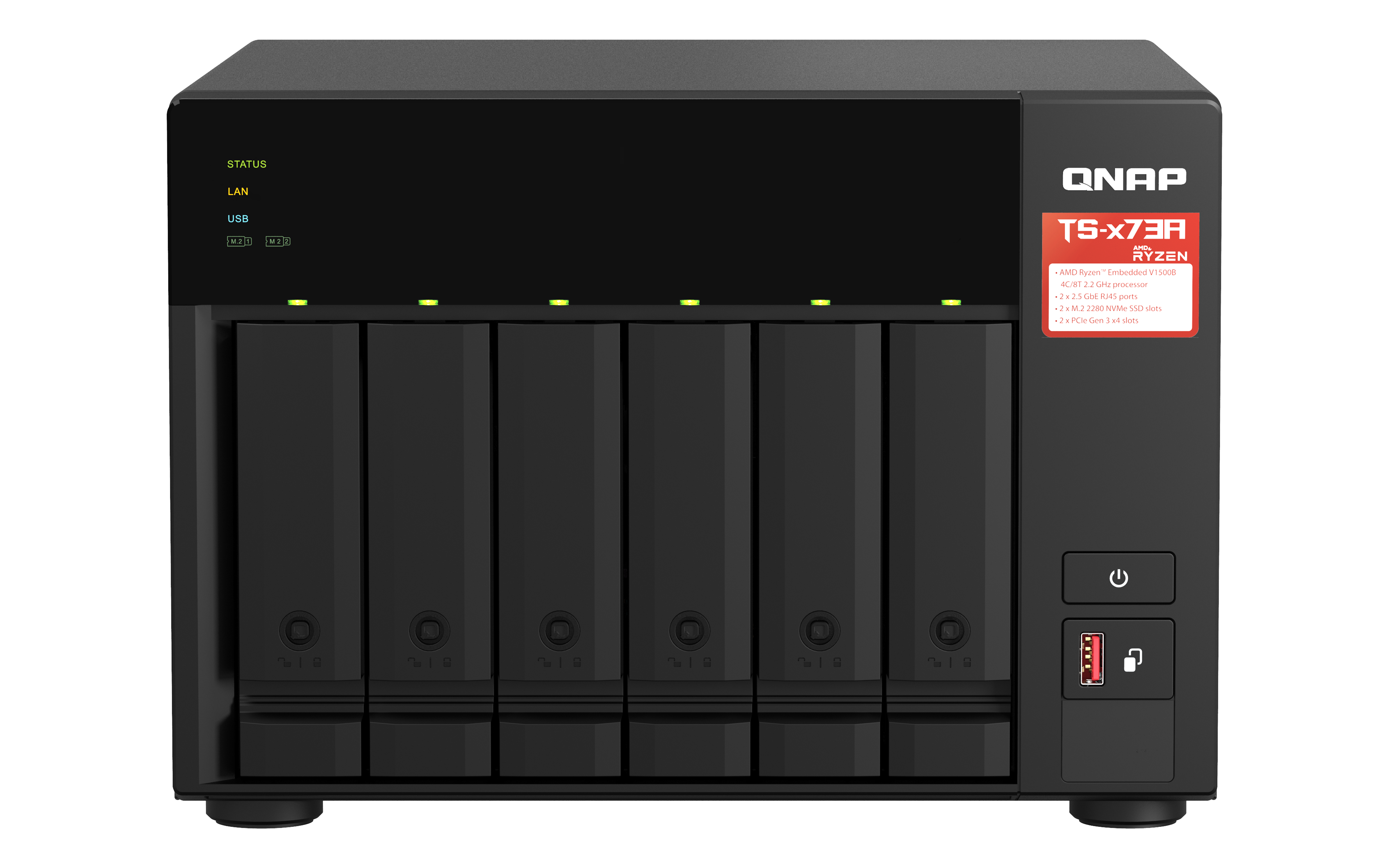 NAS Server QNAP TS-673A-8G 6-Bay