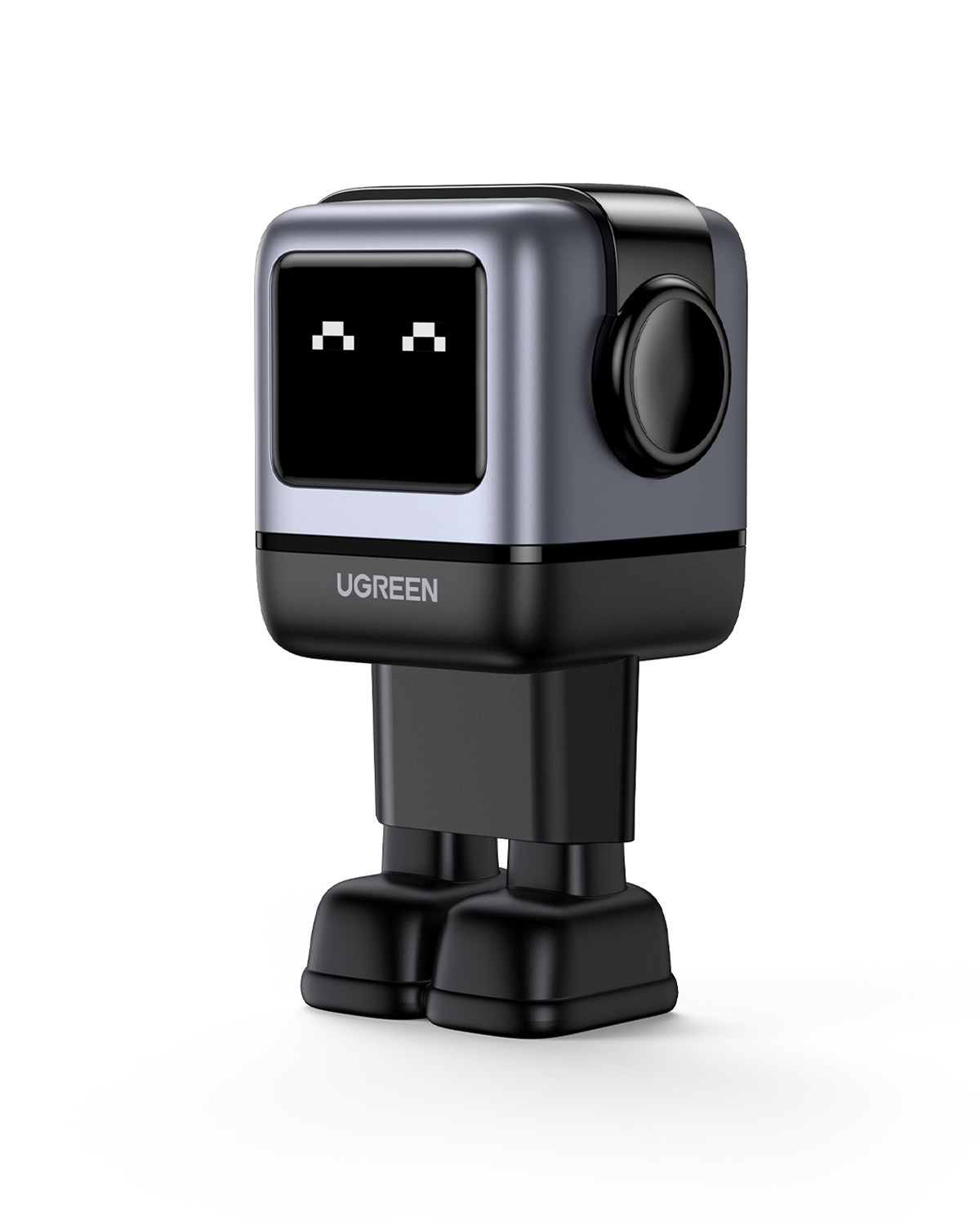 UGREEN Uno CD361 GaN Fast Charger 65W Ladegerät 2x USB-C 1x USB-A Smart-Display Robot Design schwarz