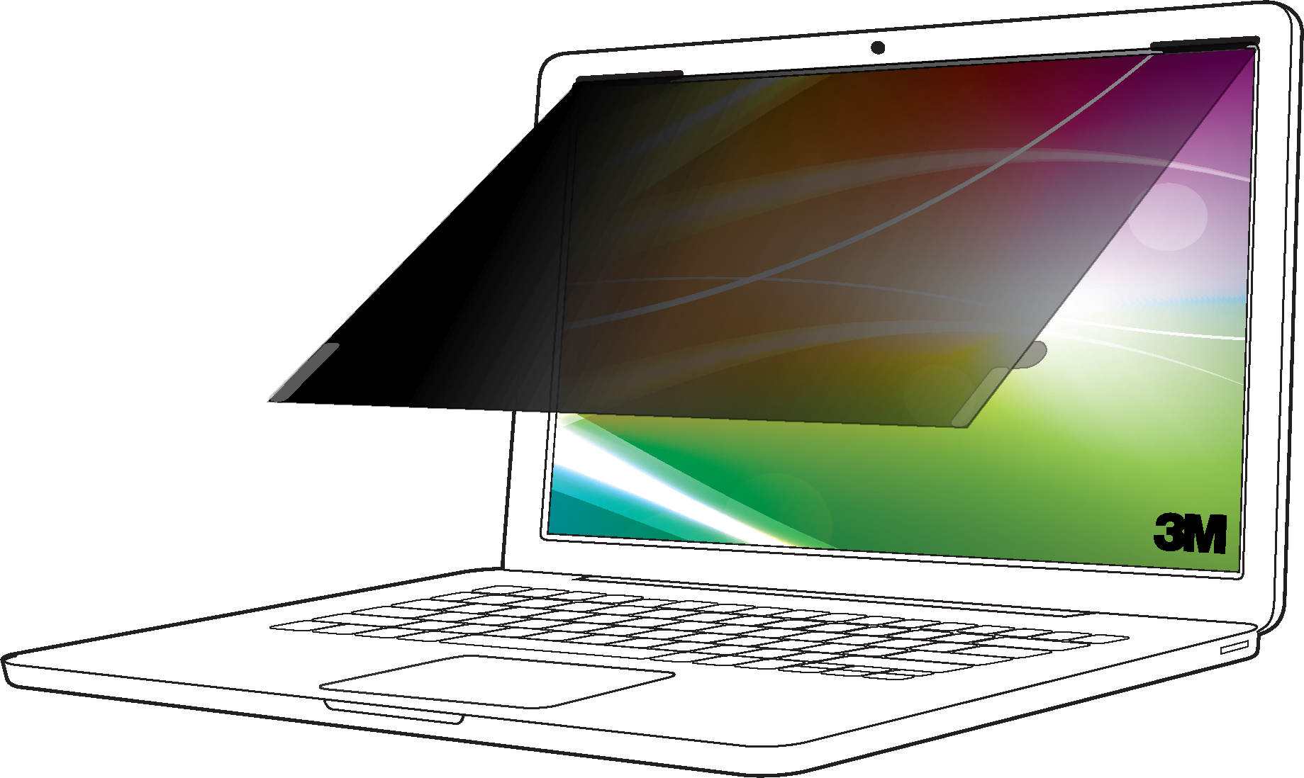3M Bright Screen Privacy Filter for 35,56cm 14Zoll Laptop 16:9 BP140W9B