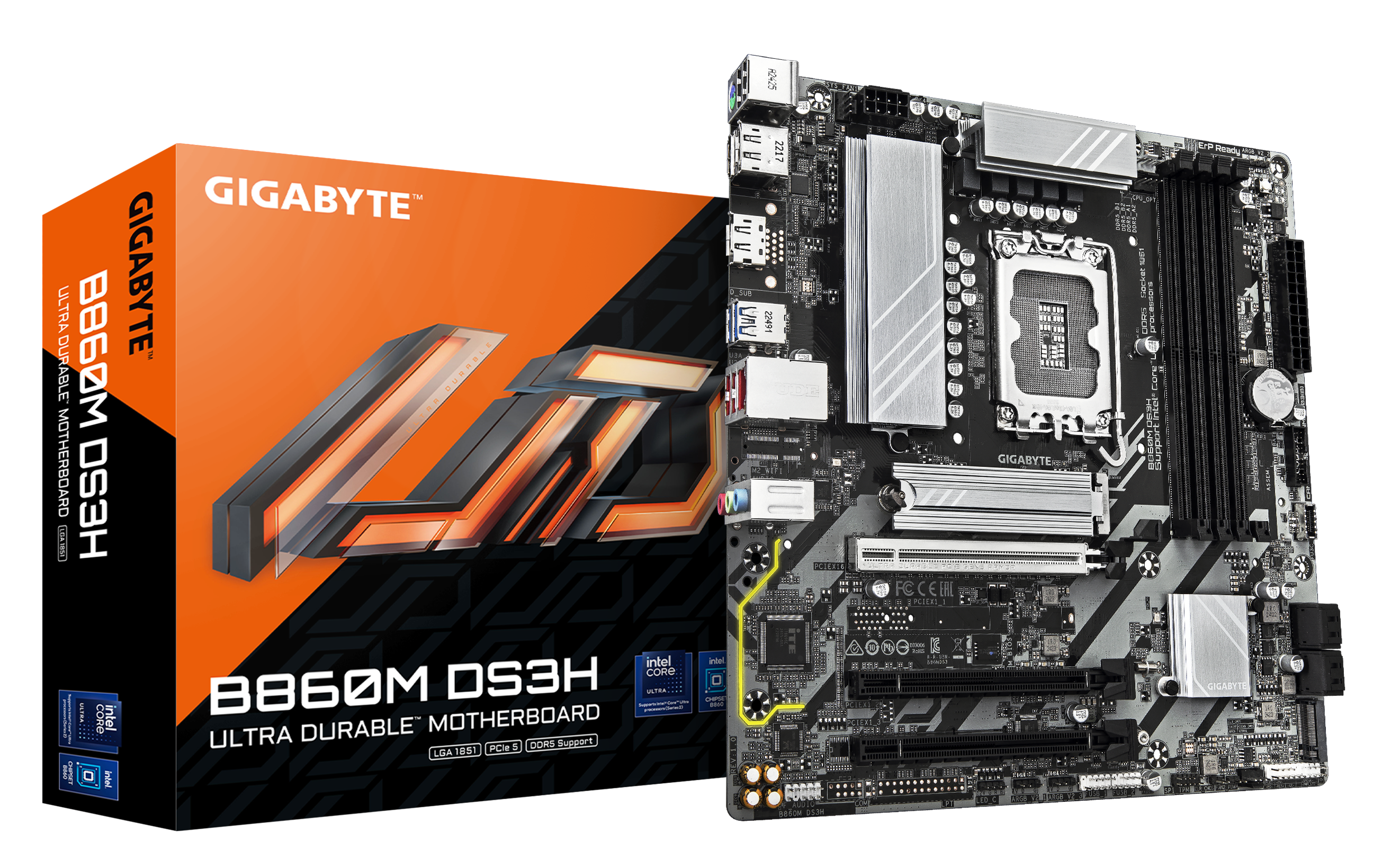 GIGABYTE B860M DS3H LGA1851 MB 4xDDR5 4xSATA 3xM.2