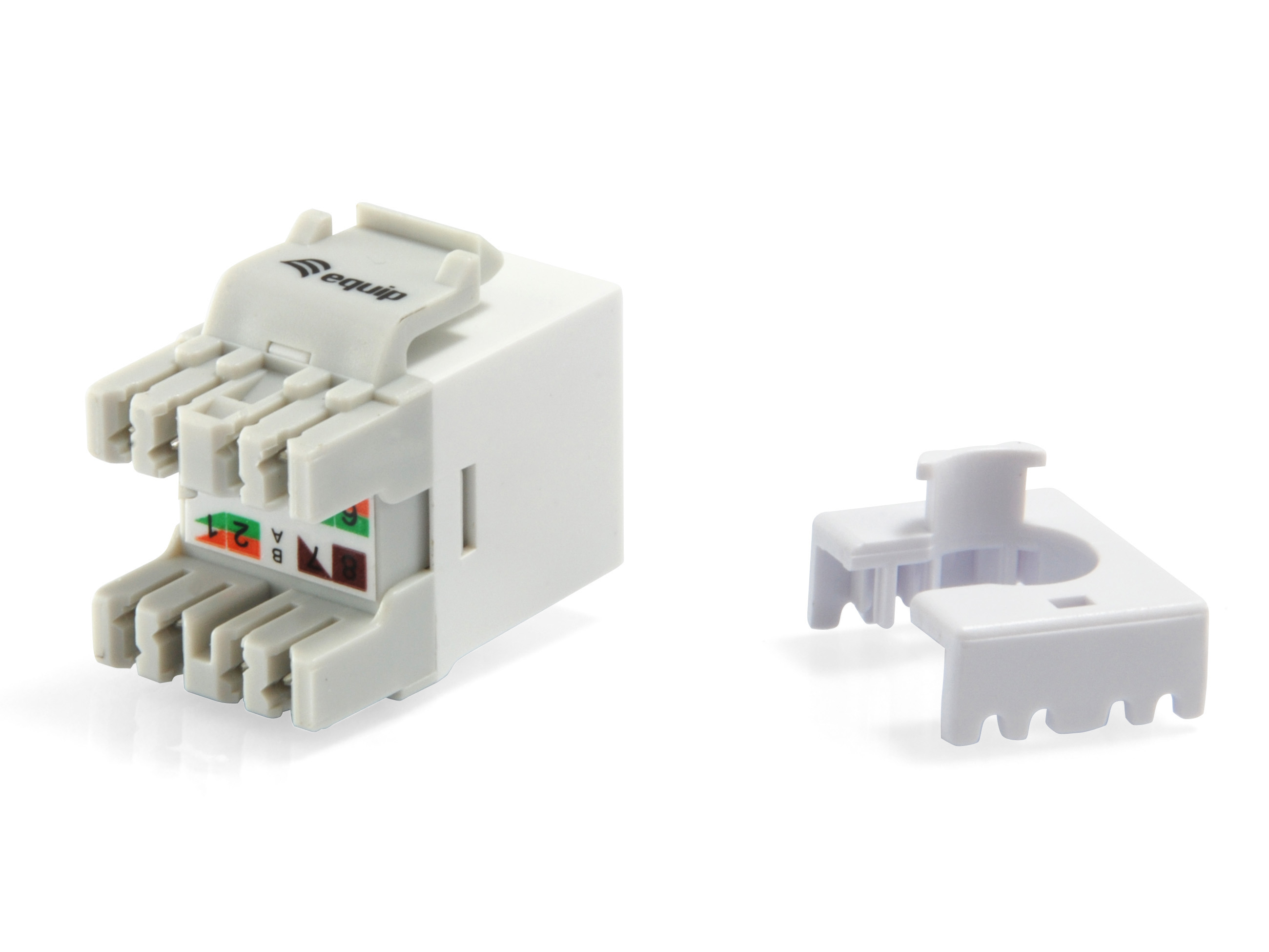 Equip Keystone Jack ungeschirmt Cat6 LSA schlank 8Stk ws