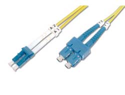 DIGITUS Fiber Optic Singlemode PatchK SC (APC) to LC (PC) 1m