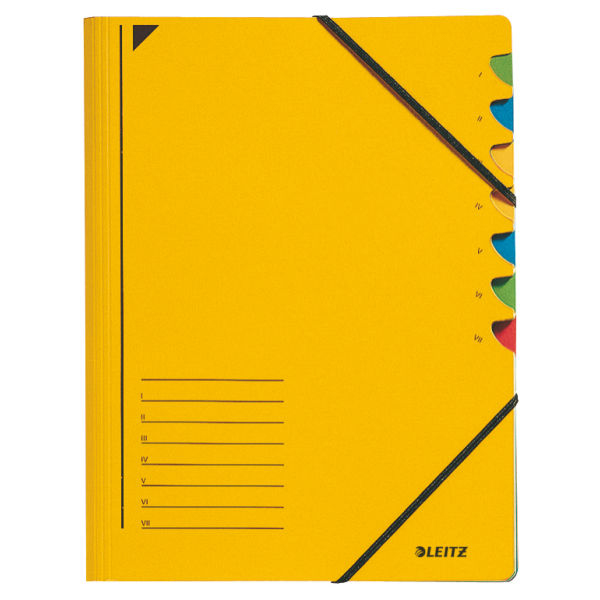 LEITZ Ordnungsmappe 3907 7 Fächer gelb, 1 St.