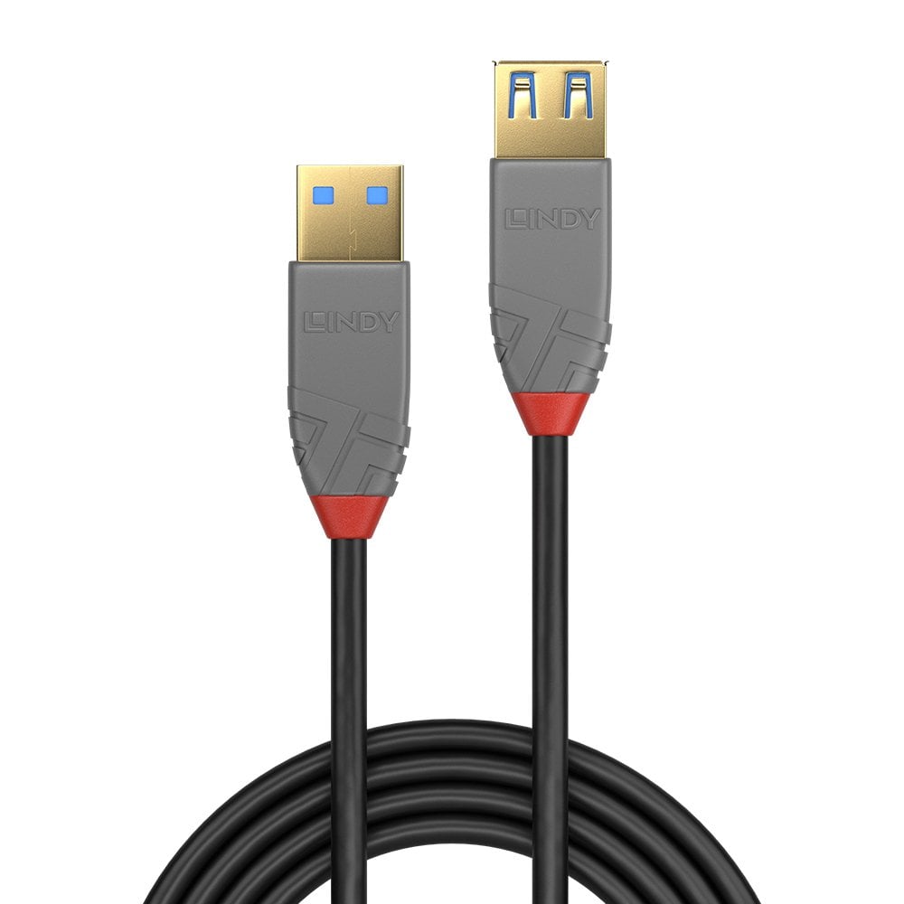 LINDY USB 3.0 Verlängerung Typ A/A Anthra Line M/F 1m