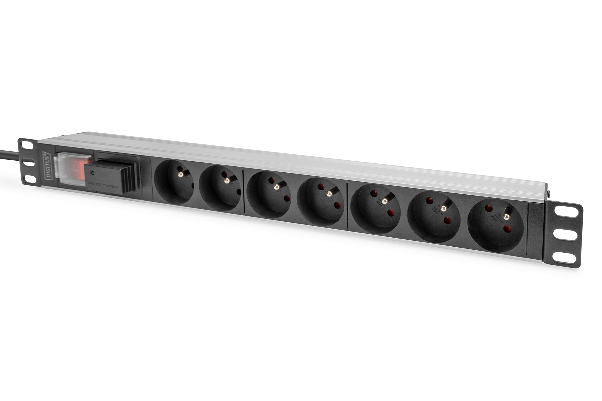 DIGITUS PDU 1U 7xCEE7/5 FR-Ausgänge 230V/16A schwarz