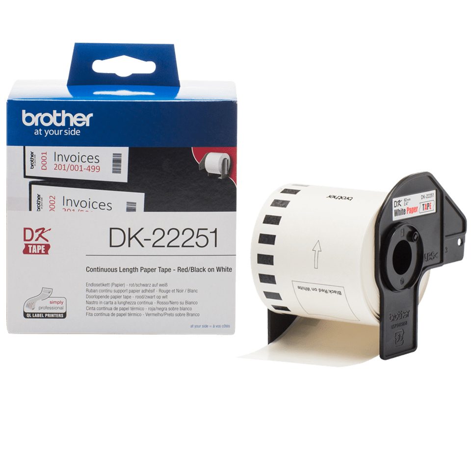 brother Endlospapierrolle für Etikettendrucker DK22251 weiß, 62,0 mm, 1 x 1 Etiketten