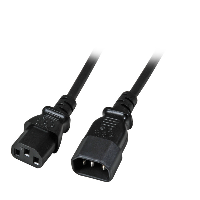 1M POWER CORD C13-C14 - BK EXTENSION F/M 3 X 0.75MM