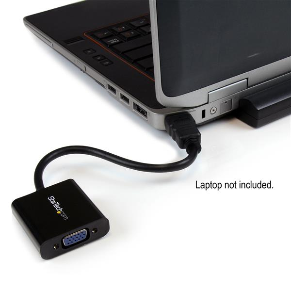 STARTECH.COM HDMI to VGA Adapter - 1080p - 1920 x 1080 - Black - HDMI Converter - VGA to HDMI Monitor Adapter