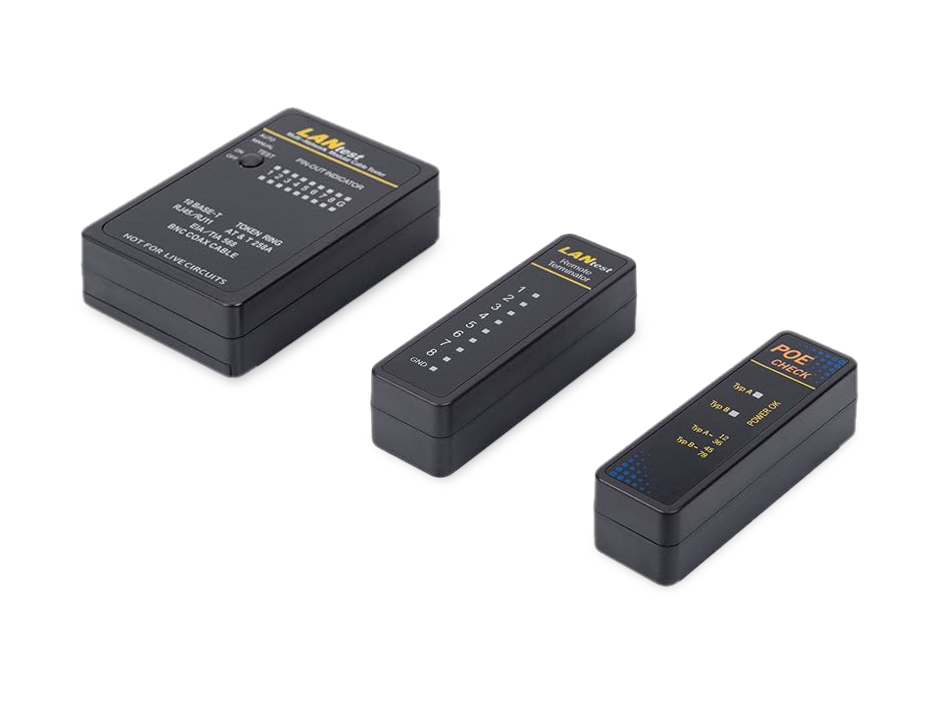 Equip Kabeltester für RJ45/RJ12/RJ11/BNC/PoE schwarz