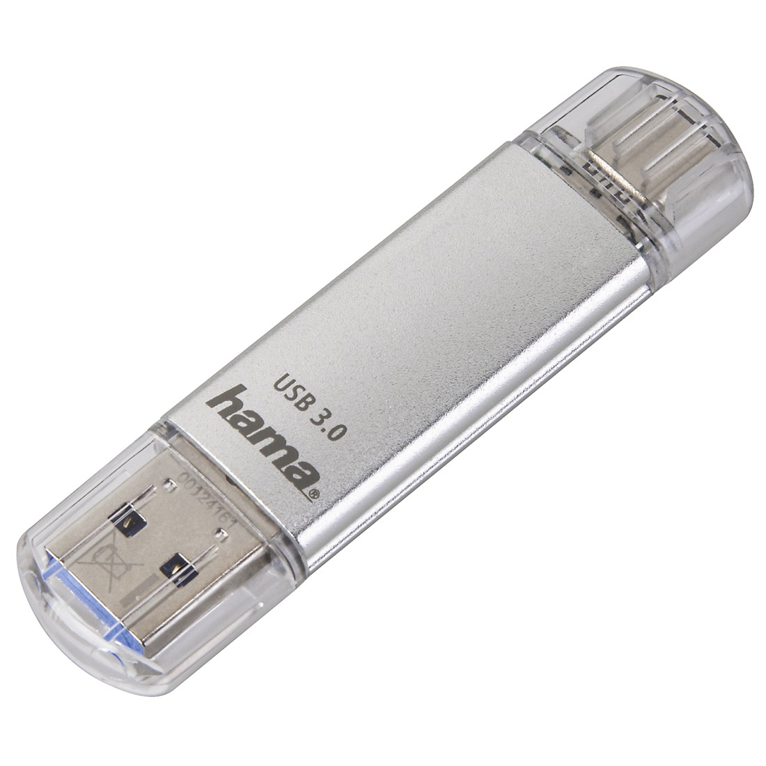 hama USB-Stick C-Laeta silber 64 GB, 1 St.