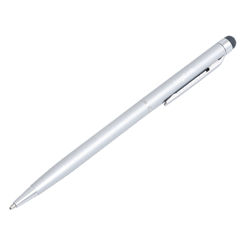 Logilink Touch Pen mit integriertem Kugelschreiber Alu