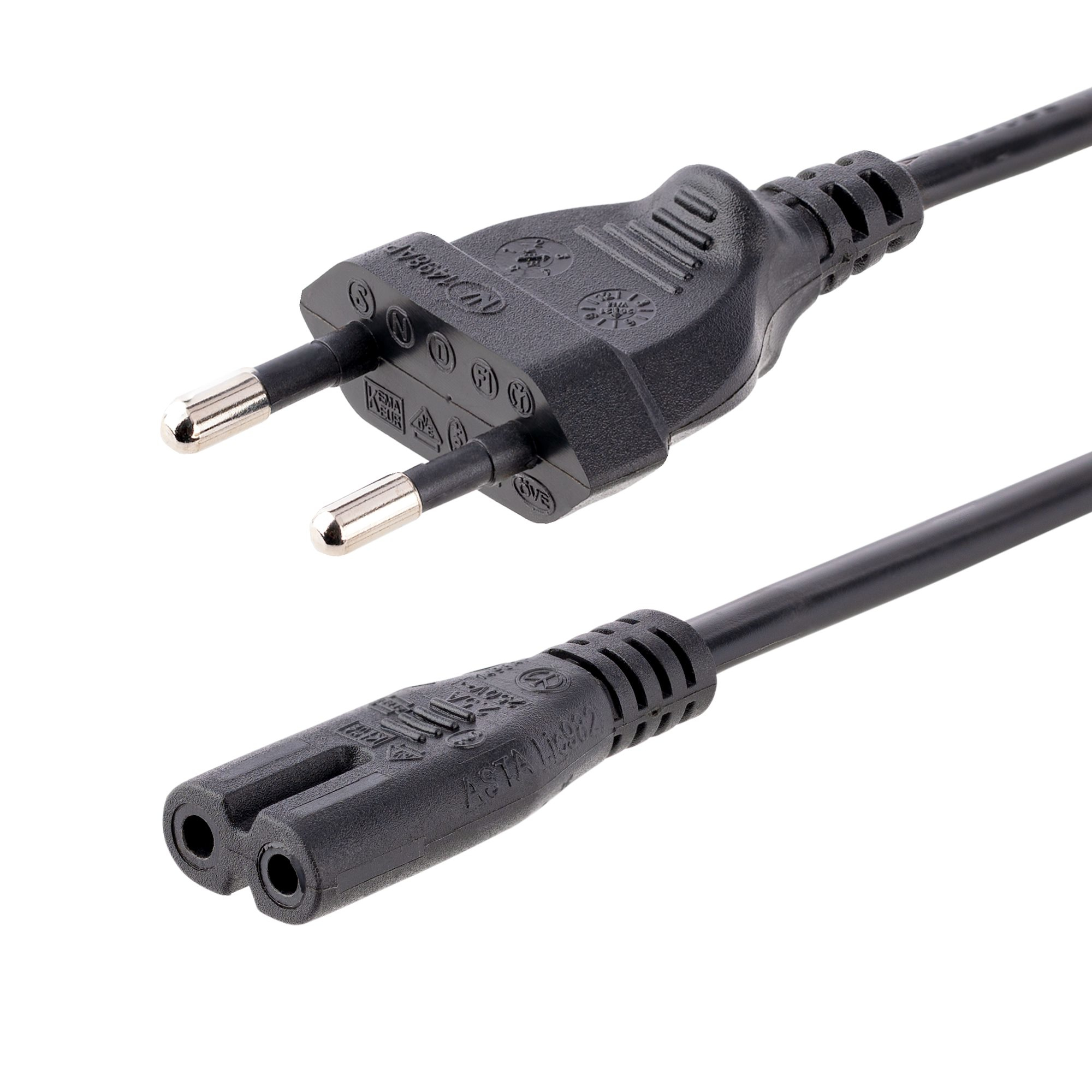LAPTOP POWER CORD - 18 AWG EU PLUG TO C7 - 18AWG