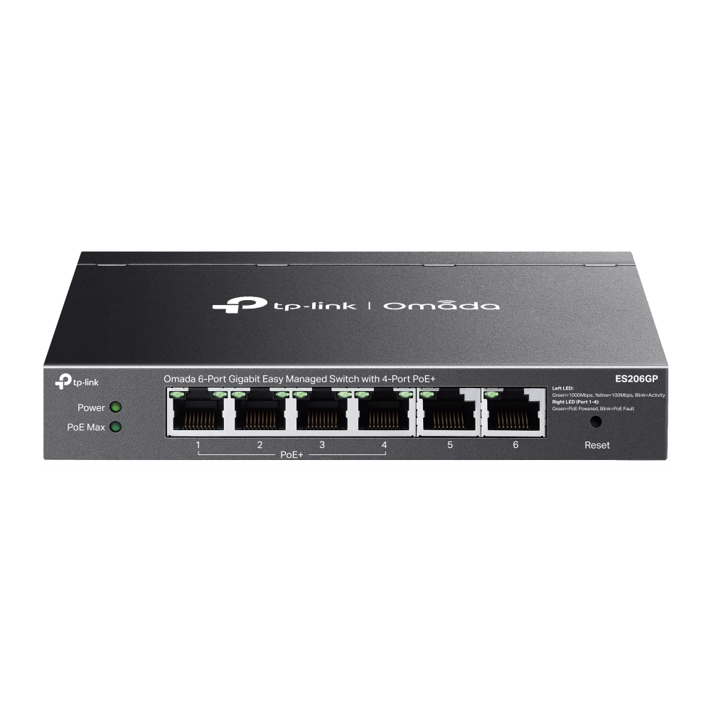 6-PORT 1G EASY MANAGED SWITCH WITH 4-PORT POE+ 65W POE POWER