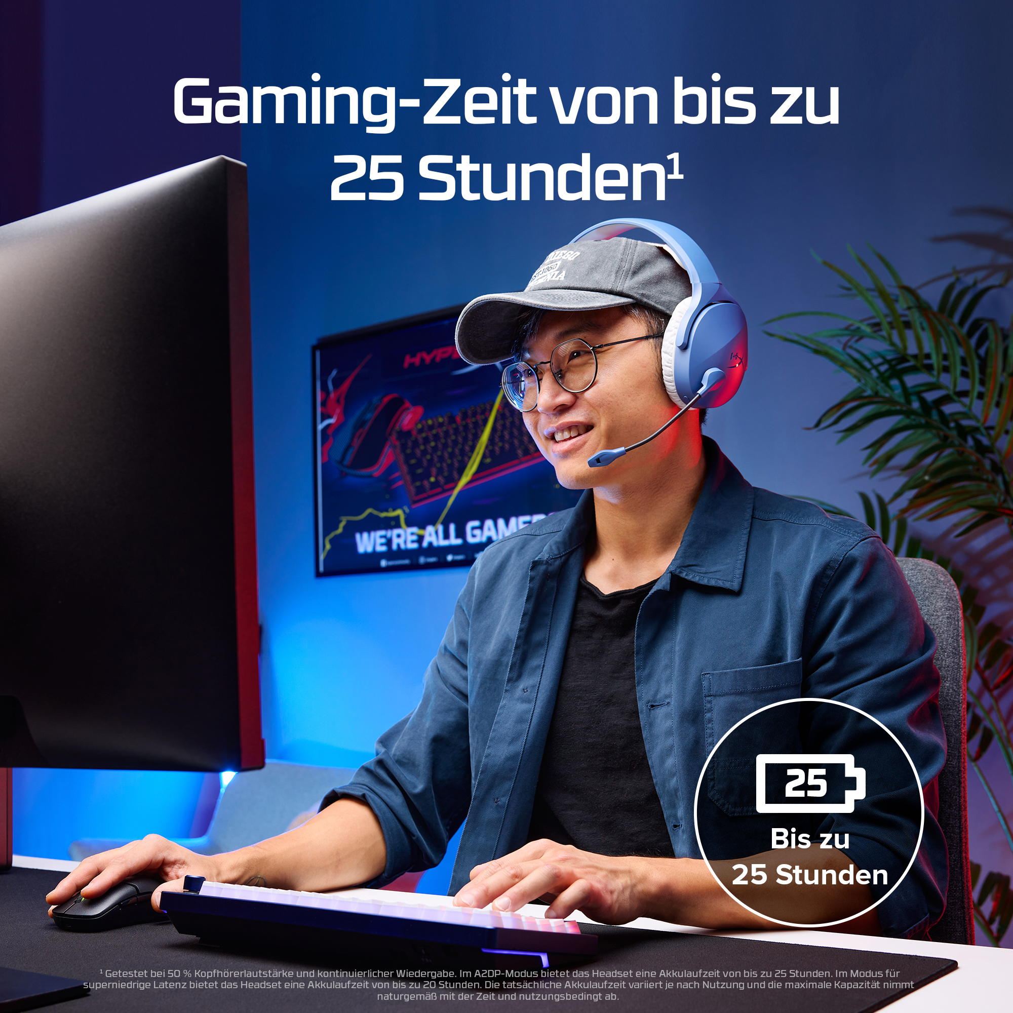 HyperX Cloud Jet – Dual Wireless Gaming Headset, schwarz
