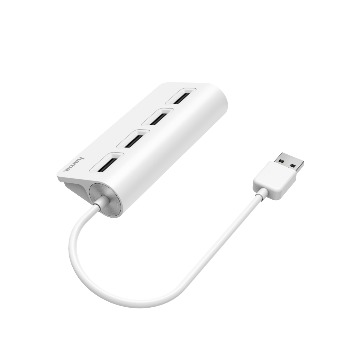 hama USB-Hub 4-fach weiß